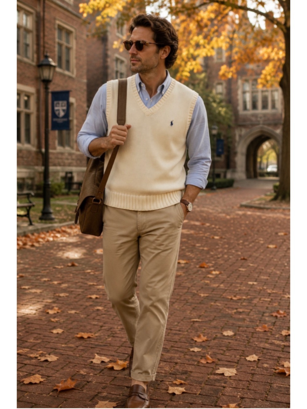 Polo Ralph Lauren Cream Cotton Sweater Vest XL Classic Preppy V Neck Knit Pony L